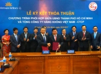 TP.HCM ký kết biên bản hợp tác với Vietnam Airlines